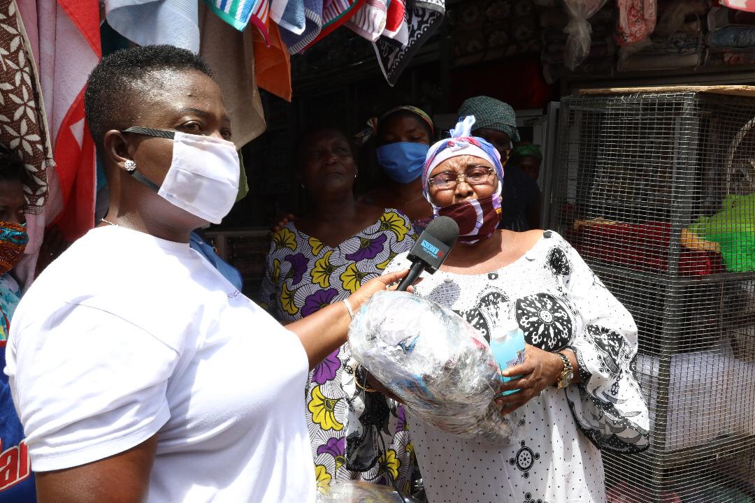 The Rebecca Foundation Donates Face Masks ,Hand Sanitizers To Market Women In Accra