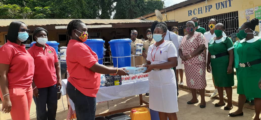 Ghana Diaspora Women Donates PPEs To Abuakwa Polyclinic