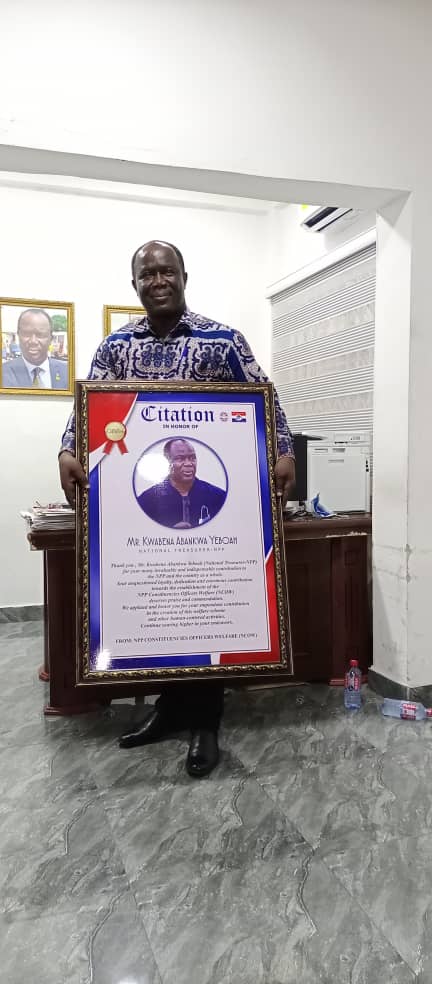 Kwabena Abankwah -Yeboah,A pillar of support for welfare of party executives-leadership of NPP constituency officers welfare