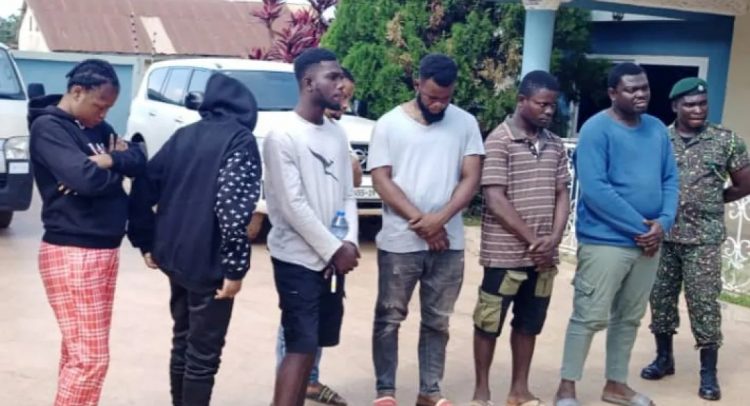 7 Nigerian Fraud Boys Grabbed By GIS