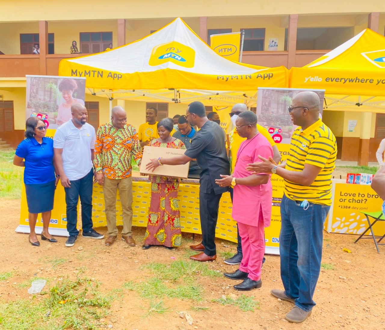 MTN Ghana Donates Laptops To New Asafo Basic School To Mark Y’ello Care Event