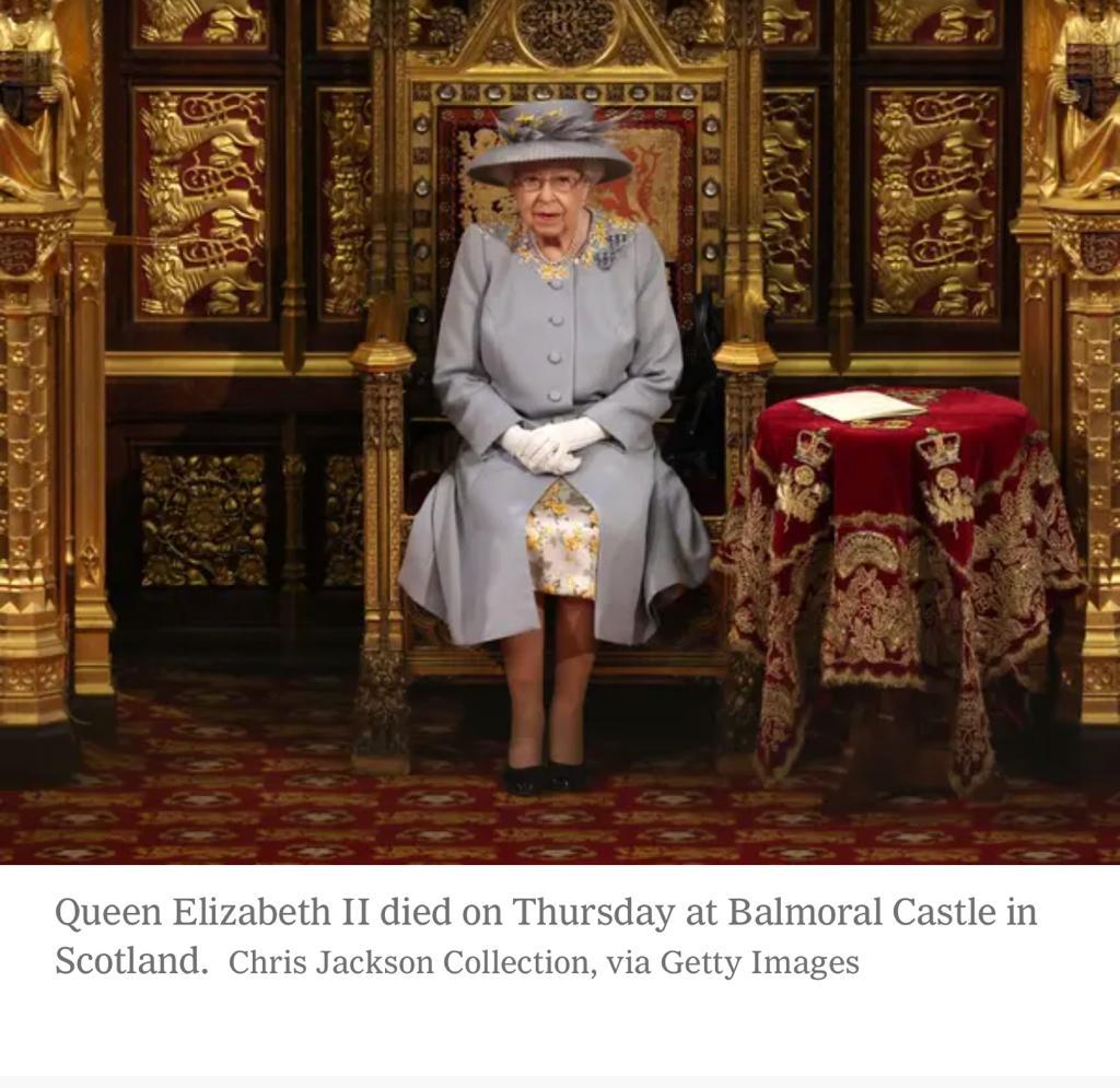 Breakingnews:Queen Elizabeth is dead – Buckingham Palace