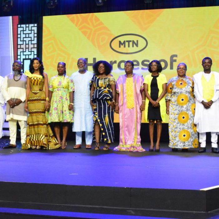 A group picture of the Heroes of Change Finalists with MTN Ghana Foundation Board members
