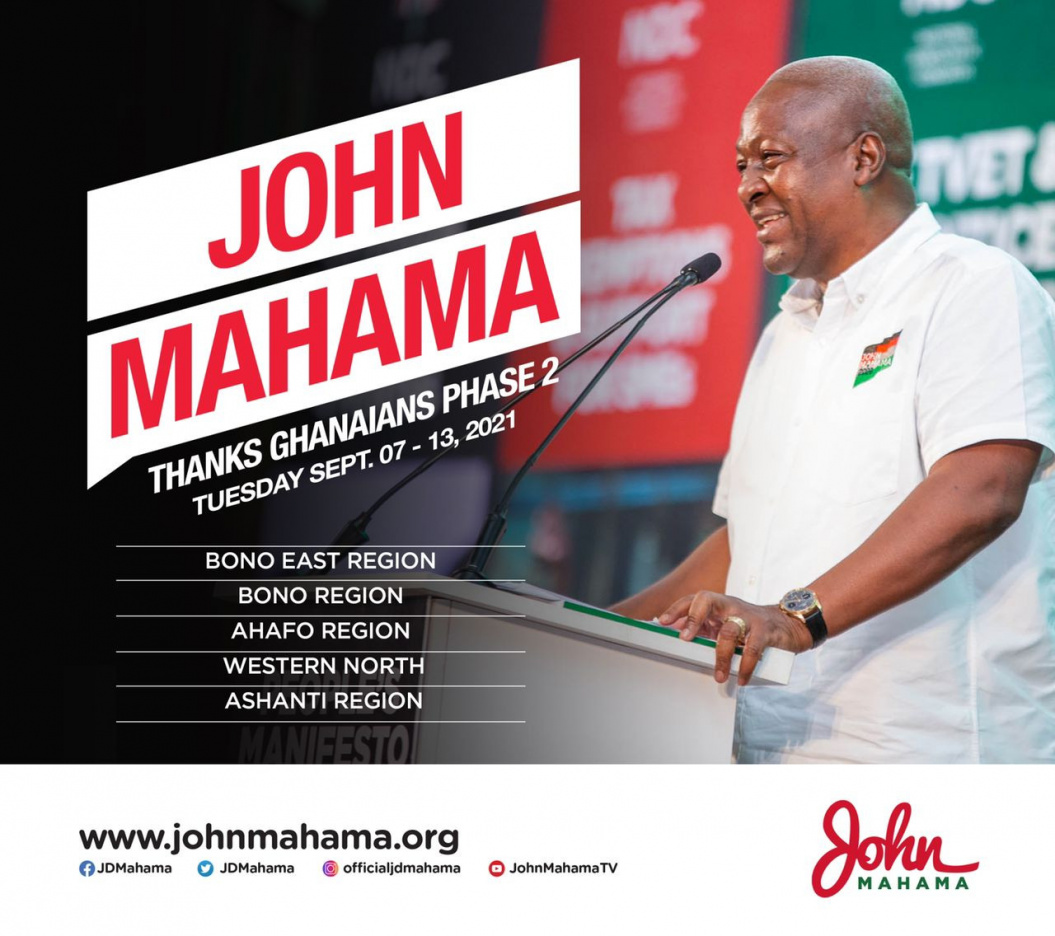 John Mahama Begins Campaign Tour Of Bono East Region Today